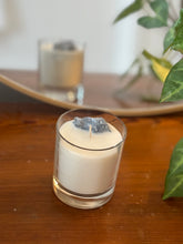 Load image into Gallery viewer, Cleanse - Blue Calcite & Peppermint - Crystal Chakra Candle (30cl)