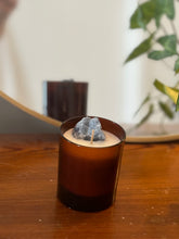 Load image into Gallery viewer, Cleanse - Blue Calcite &amp; Peppermint - Crystal Chakra Candle (30cl)
