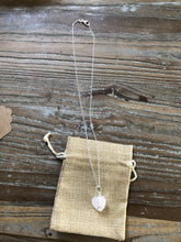 Load image into Gallery viewer, Love - Rose Quartz Heart crystal necklace
